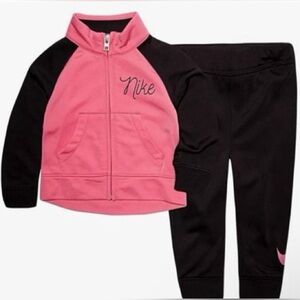 NWT Nike Baby Girls Full Zip Jacket & Jogging Pants 2 pcs Matching Set Tracksuit